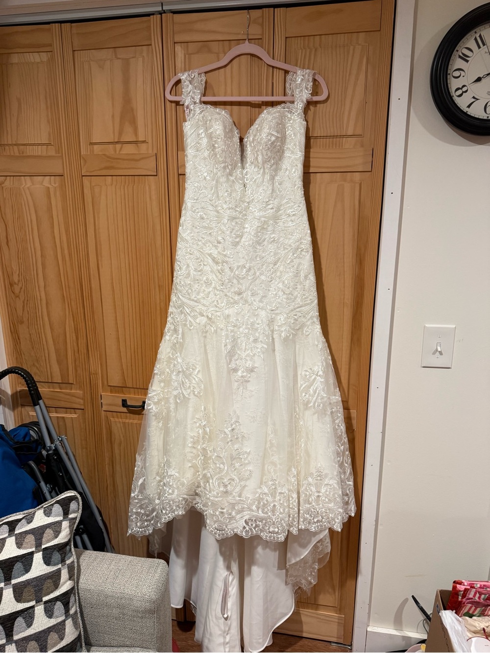 JJs House Ivory Lace Mermaid-Inspired Wedding Gown